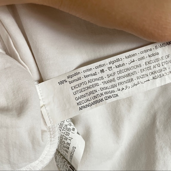 ZARA | White T shirt with Braid Embellishment - Picture 6 of 7